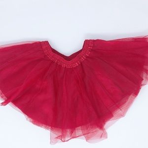 Red Gymboree Skirt with Red Gymboree underwear